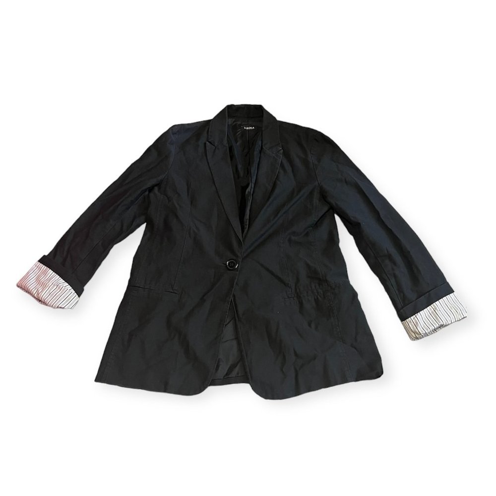 Luma Black Women's Blazer 100% Cotton  L